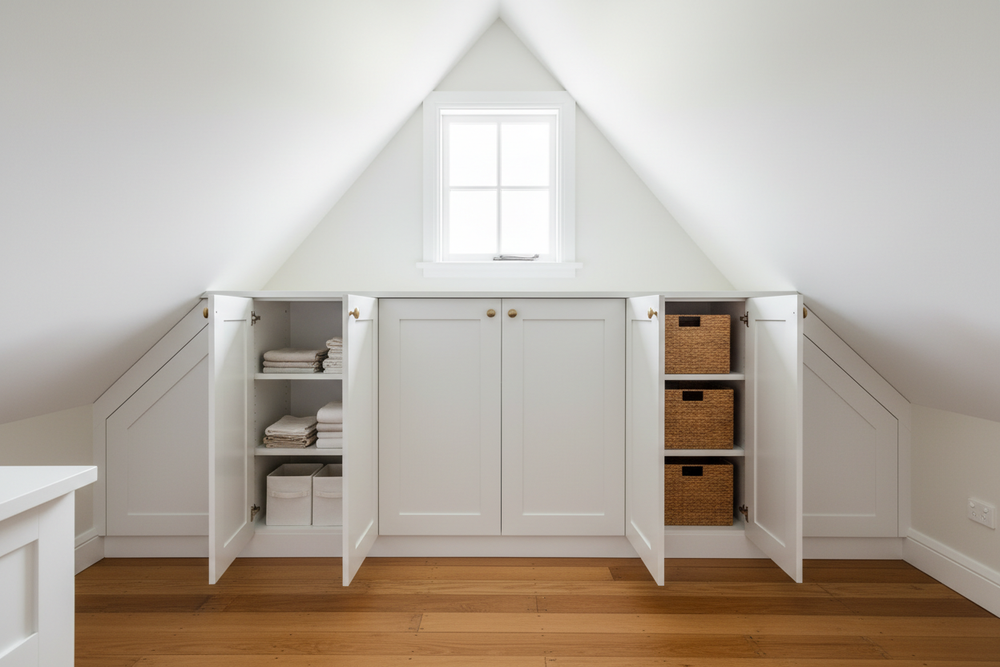 Auckland Villa Attic Storage Cabinetry 