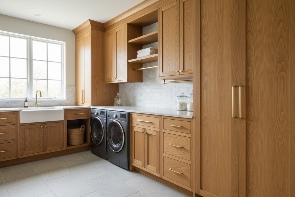 High-end American oak laundry