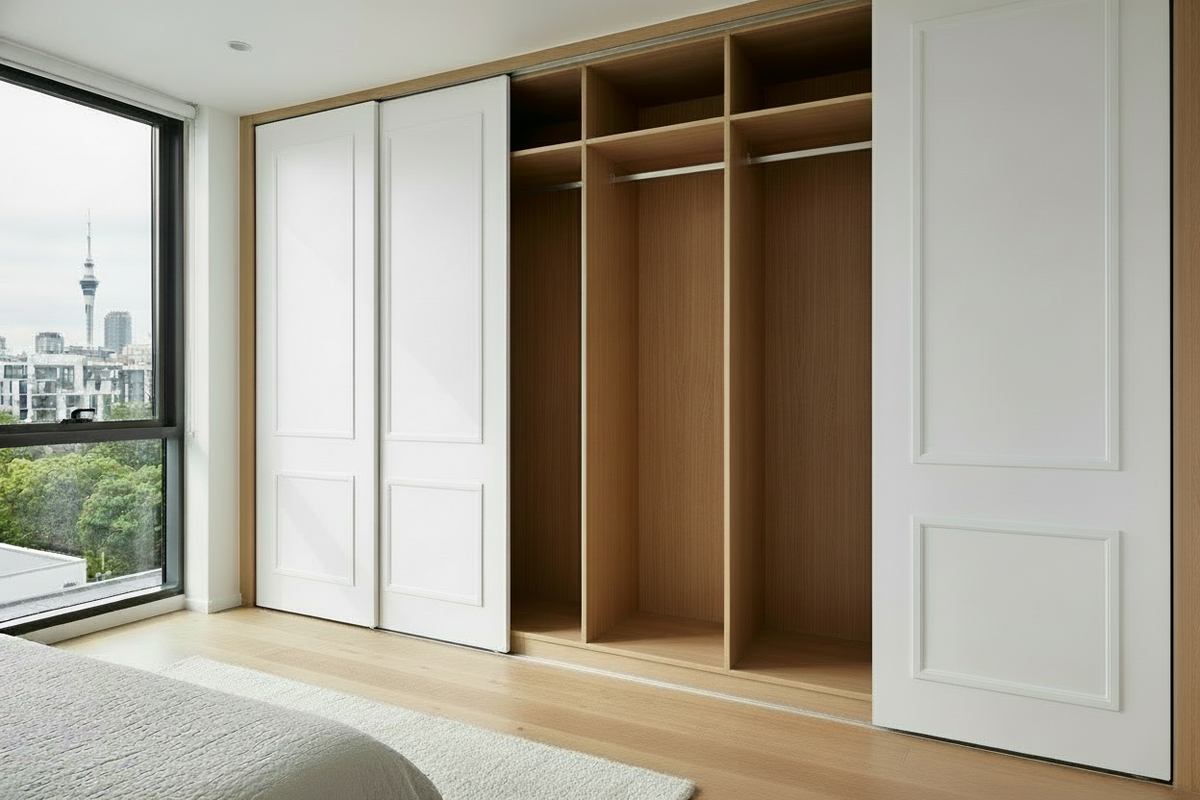 Remove the handles from the doors. 